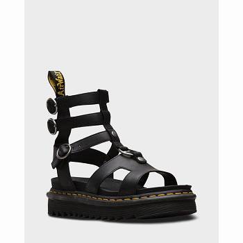 Dr Martens Adaira Gladiator - Cierne Sandale Damske, DR0288